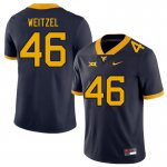 Men's West Virginia Mountaineers NCAA #46 Trace Weitzel Navy Authentic Nike Stitched College Football Jersey AK15E37XW